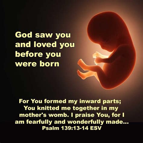 For You God Formed My Inward Parts You Knitted Me Together In My Mother S Womb I Praise You