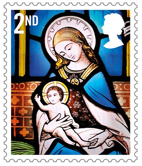 Royal Mail Unveils Christmas Stamps Showing Stained Glass Nativity