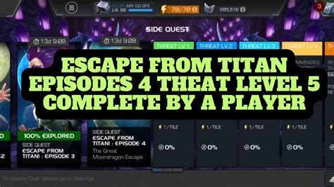 Mcoc Escape From Titan Episode Side Quests Youtube