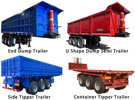 semi dump trailer  dump truck     types  semi