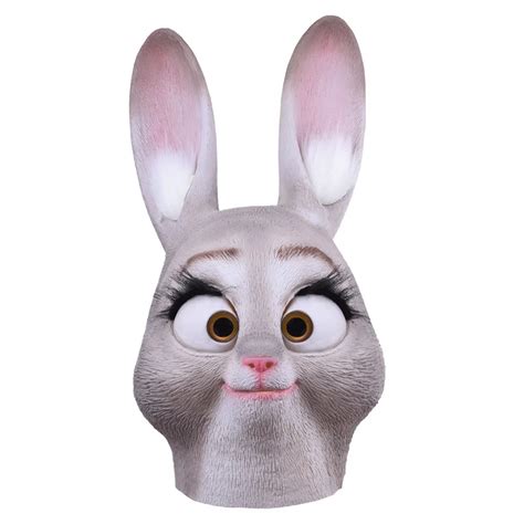 Lovely Judy Rabbit Latex Mask breathable animal full face head mask ...