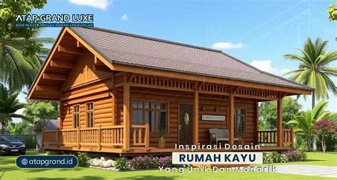inspirasi desain rumah kayu  unik  menarik atap upvc atap