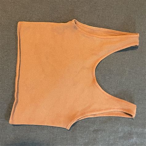 Small Twisted Front Nude Tank Top Depop