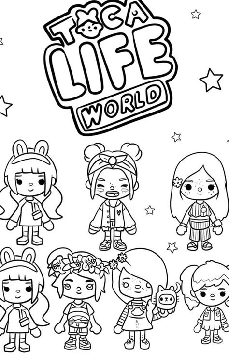 Desenho De Toca Boca - Desenhos de Toca Boca World para Imprimir e Colorir