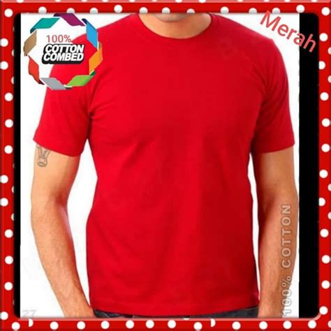 Jual Kaos Polos Merah Combed 30s Kaos Polos Merah Kaos Polos