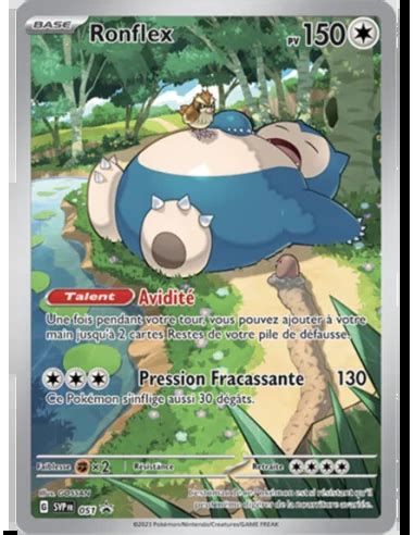 Pokemon Ronflex Sc Ll Carte Pok Mon Svp Ecarlate Et Violet