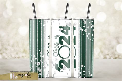 Graduation Class Of 2024 Black Gold Tumbler Wrap