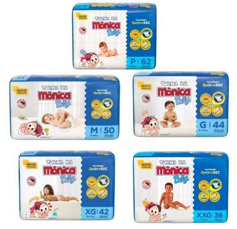 Fralda Turma da Mônica Baby P M G XG e XXG em promoção no Mamãe