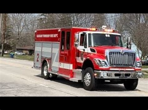 Saginaw Township MI FD E 1 S 2 Responding TRASH TRUCK FIRE YouTube