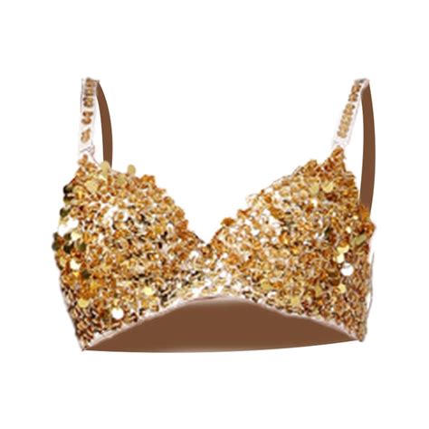 yotijay Sequin Corset Costume Push up Bra for Nightclub Belly Dance