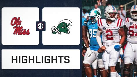 SEC Football Ole Miss Vs Tulane Highlights YouTube