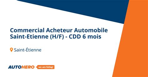 Commercial Acheteur Automobile Saint Etienne H F CDD 6 Mois