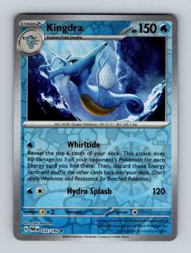 Pokemon Tcg Paradox Rift Reverse Holo Kingdra Ebay