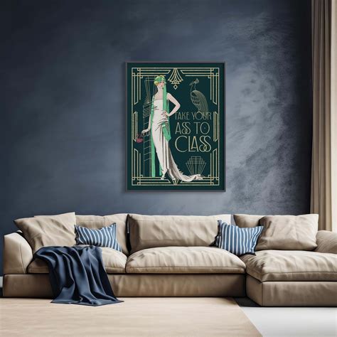 Take Your Ass To Class Print College Dorm Decor Art Deco Decor