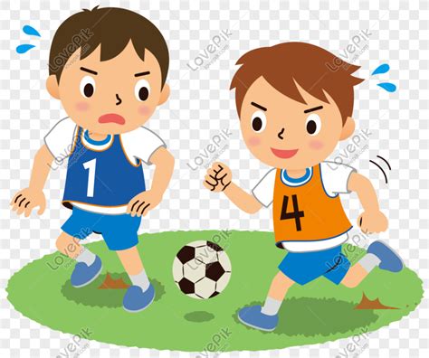 gambar kartun anak main bola  koleksi gambar