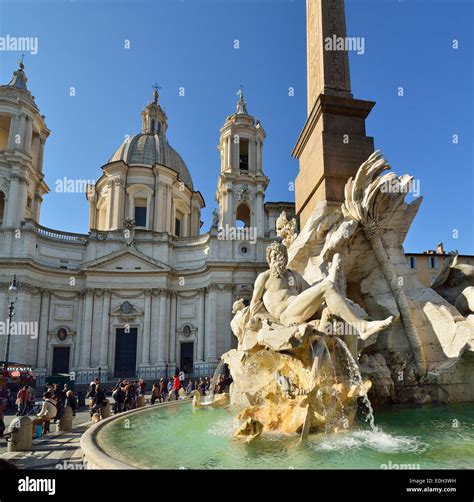 Fontana dei Quattro Fiumi, la Fontana dei Quattro Fiumi, artista