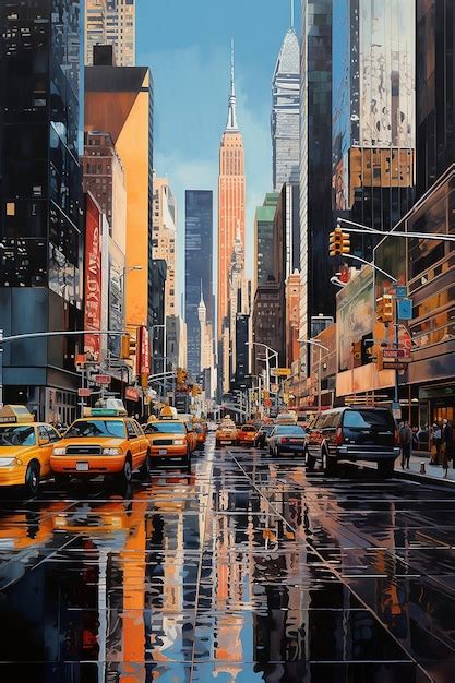 Premium Ai Image 1970s New York City Photorealistic Abstract Artwork