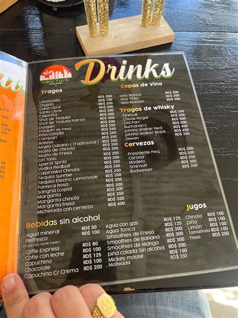 Menu at Coffee NEW york restaurant, Las Terrenas