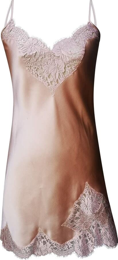 Natalie Begg Women S Neutrals Silk Slip With Scalloped French Lace Nude