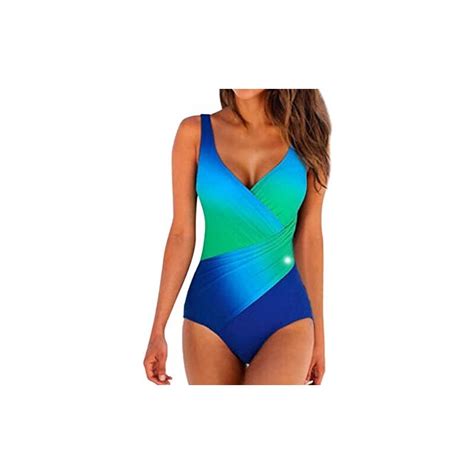 Modaworld Costumi Da Bagno Interi Per Donna Pendenza Bikini Con Scollo