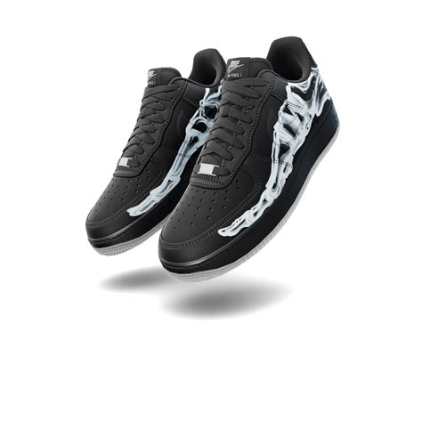 Nike Air Force 1 '07 'Black Skeleton' - Fortnite Kicks - Fortnite.GG