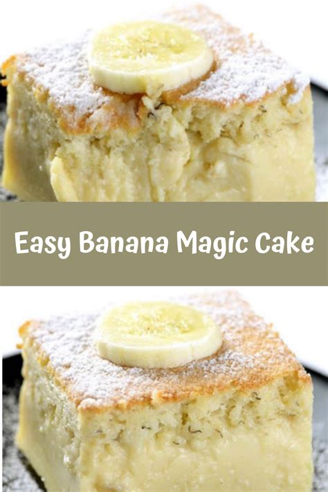 Easy Banana Magic Cake