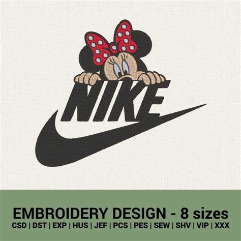 Nike Minnie Mouse Logo Machine Embroidery Designs