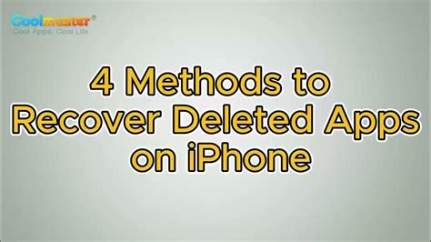 How To Recover Deleted Apps On Iphone 4 Ways Youtube