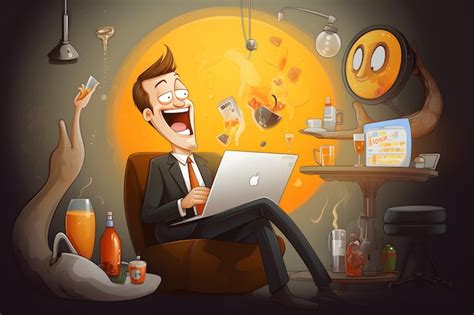 Premium AI Image | Funny illustration or meme related to marketing