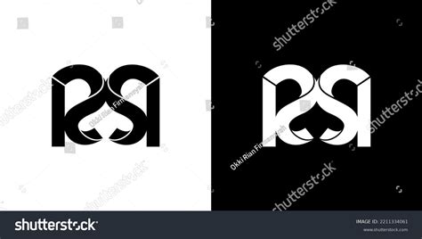 Rr Logo Design Vector Black White Stock Vector (Royalty Free ...