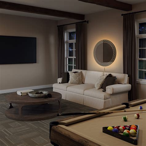 Interlace Backlit LED Mirror, 28", Chrome