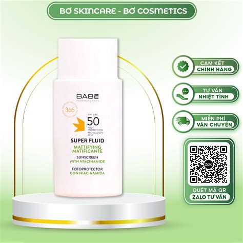 Kem Chống Nắng Kiềm Dầu BABE Super Fluid Mattifying Sunscreen SPF 50