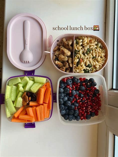 school lunch box in 2025 | Healthy lunch snacks, Meal prep snacks