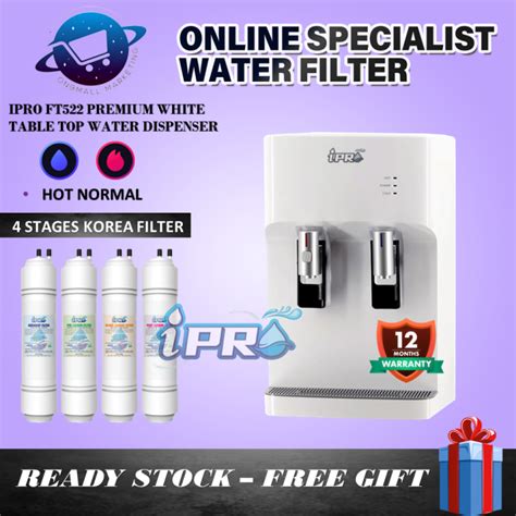 Ipro Hot Normal Desktop Water Dispenser Penapis Air Stages Premium Korea Filters Halal