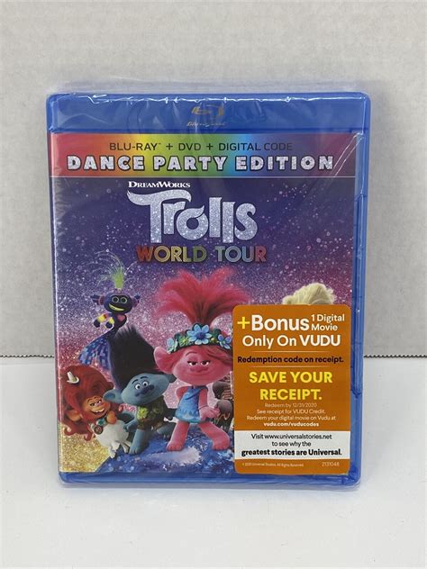 Trolls World Tour Blu Ray Dance Party Edition Blu Ray Sealed