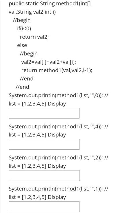 Solved Public Static String Method Int Val String Val Chegg