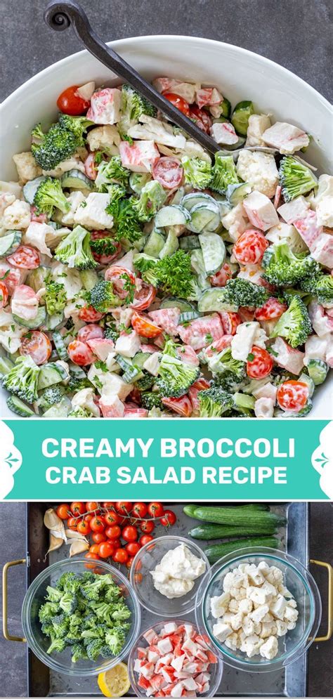 Creamy Broccoli Crab Salad