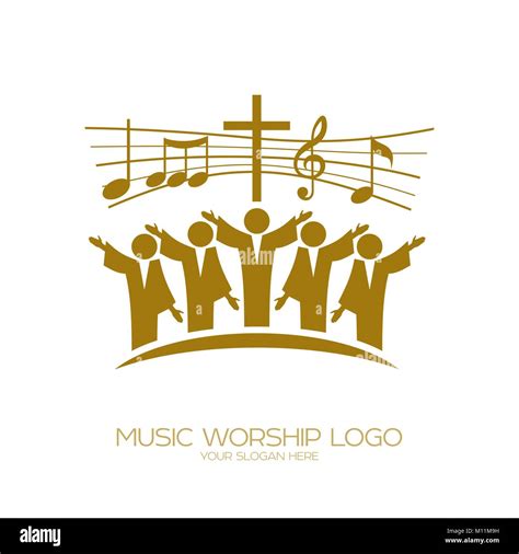 Music Logo Christian Symbols Believers In Jesus Sing A Song Of