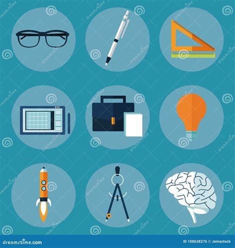 Creative Multimedia Ideas Icons Stock Vector - Illustration of computer