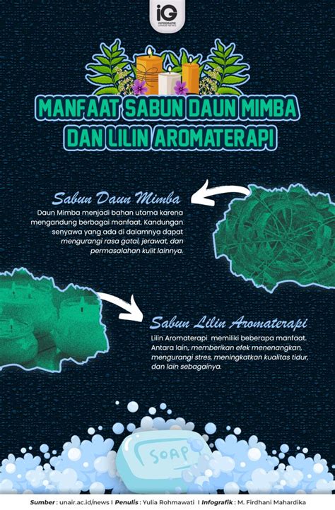 Infografik Manfaat Sabun Daun Mimba Dan Lilin Aromaterapi