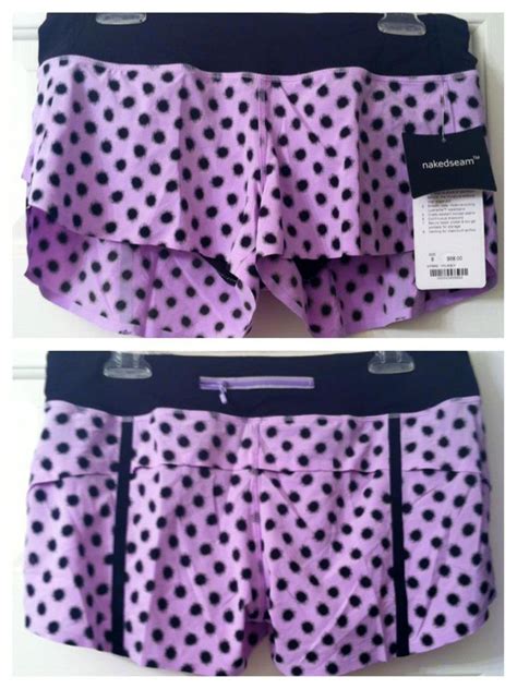 Lululemon Run Speed Short Naked Seam High Noon Dot Lilac Black Black Lulu Fanatics