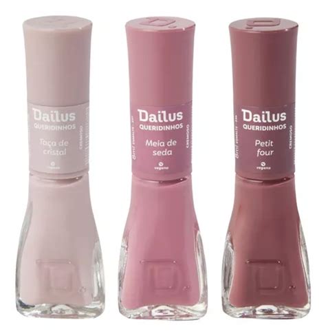 Dailus Kit 3 Esmaltes Tons Nude Queridinhos MercadoLivre