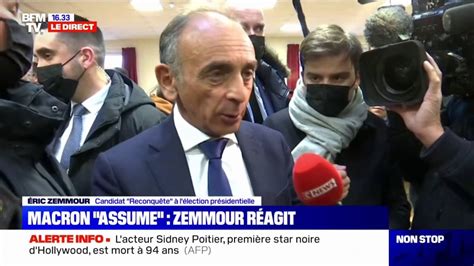 Pour Éric Zemmour Emmanuel Macron veut voler cette élection aux