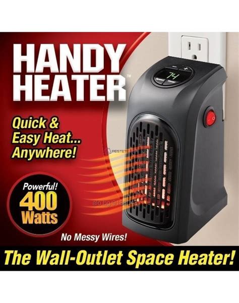 Малка мини Печка духалка за контакт Handy Heater на 400W Вентилаторна ...
