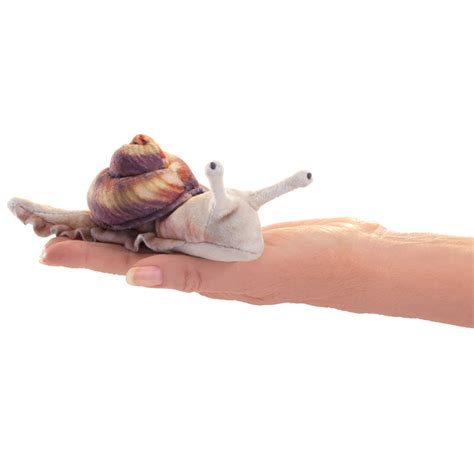 Folkmanis Mini Snail Puppet | MiniZoo Finger Puppets