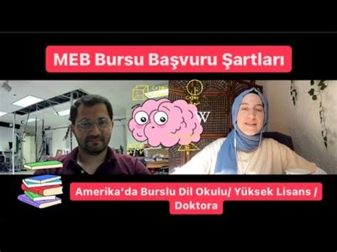 Amerikada Burslu Yüksek Lisans Doktora Yapmak YLSY MEB bursu