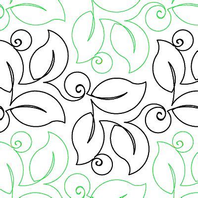 Bush Berries Digital Quilts Complete Longarm Continuous Line