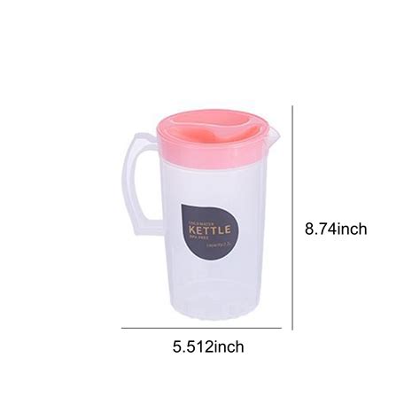 Aurigate 0 58 Gallon 2 2 Litre Plastic Pitcher With Lid Bpa Free Eco