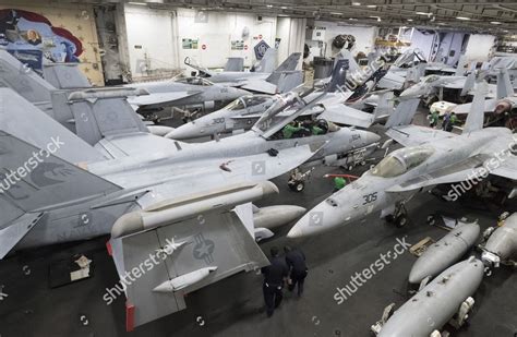 Inside Huge Uss Dwight D Eisenhower Editorial Stock Photo Stock Image