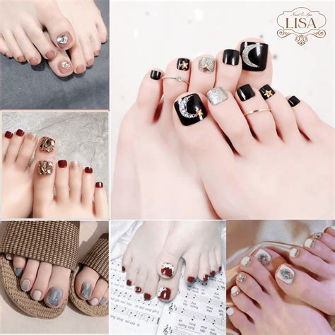 nail chan dinh da sanh dieu cho nang xinh lung linh